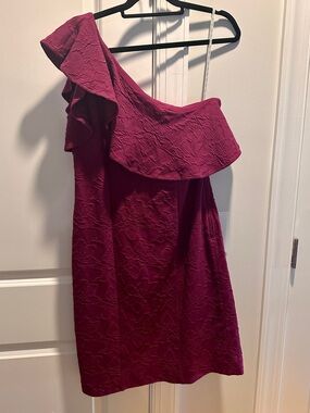 Lily Pulitzer Bordeaux One Shoulder Dress